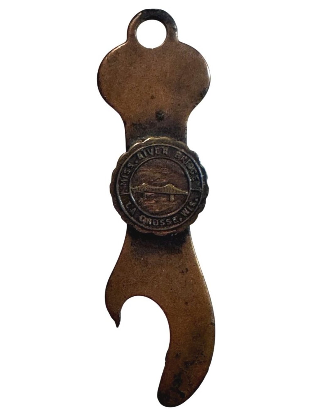 Vintage La Crosse Wisconsin Mississippi River Bridge Souvenir Bottle Opener